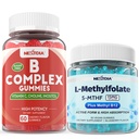 Nextdia L-MethylFolate 15mg & Methyl B12, Vitamin B Complex Gummies, 2 Pack
