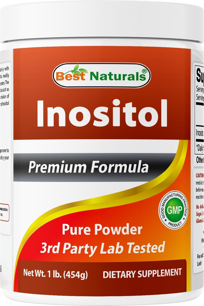 Best Naturals Pure inositol Powder (Vitamin B8), 1 Lb Supports Healthy Liver Function, Promotes Cellular Detoxification & Supports Membrane Function