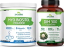 Zazzee Dim Supplement for Women and Myo Inositol Powder | 300mg Dim for Women Plus Myo Inositol Supplement | Female Fertility Support Bundle