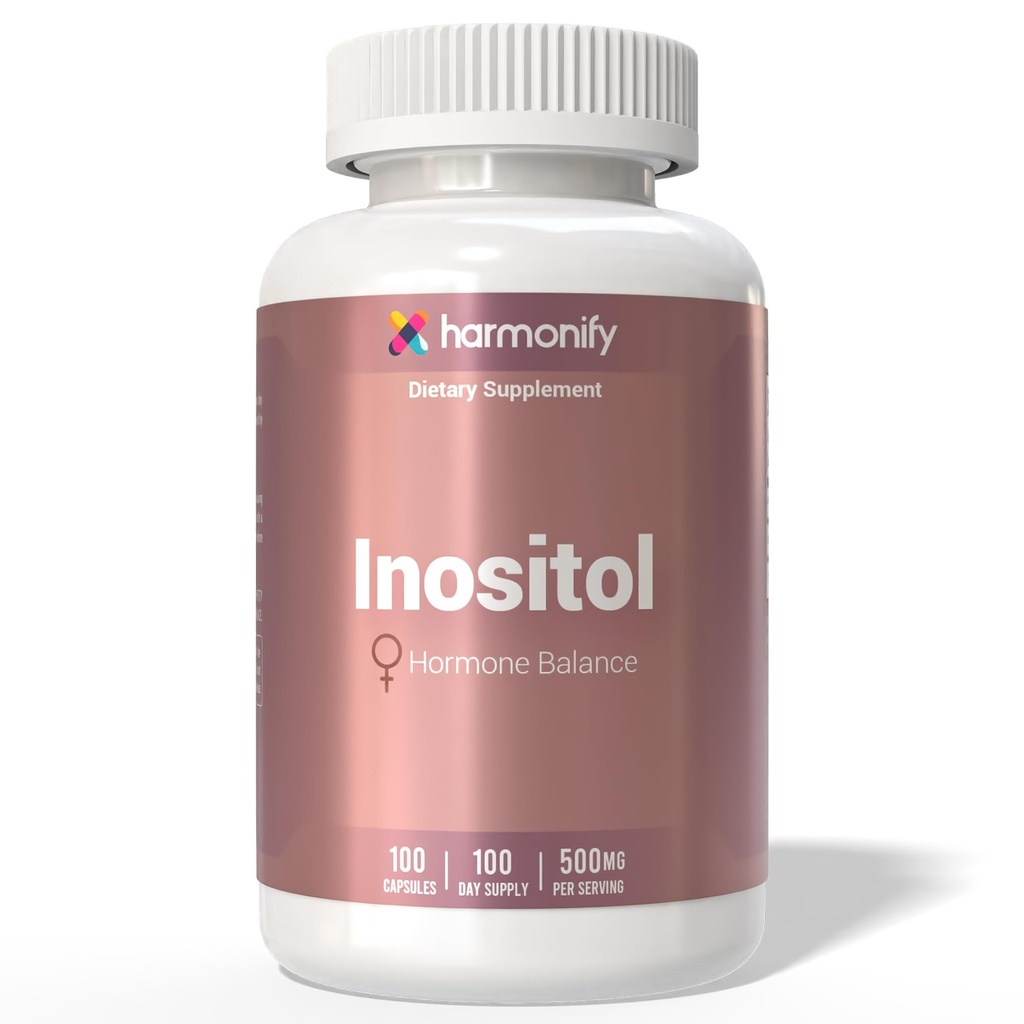 Inositol Supplement 500mg – Balance Support – 100 Capsules | Myo-Inositol Supplement for Women’s Reproductive Health, Mood&Ovarian Support | Non-GMO, Vegan-Friendly