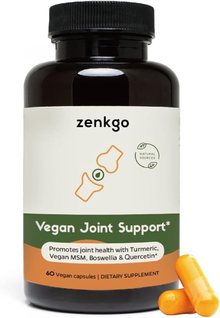 Turmeric, Vegan MSM, Boswellia, Quercetin - Vegan Κοινό συμπλήρωμα υποστήριξης, προωθεί την κινητικότητα & ευελιξία, λειτουργία & άνεση, επιδιόρθωση χόνδρων, ομαλή κίνηση, υγιή γήρανση(60Ct/30Day)