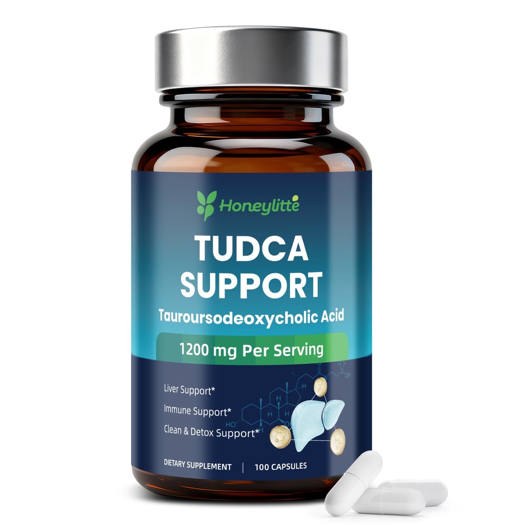 TUDCA 1200mg – Ultra Strength Pure Tauroursodeoxycholic Acid, Enhances Bile Flow & Liver Enzyme Balance, Non-GMO, Gluten-Free (100 Counts)