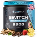 Switch, Brain Booting Nootropic Energy Supplement Powder - Made in USA - Alpha GPC, NALT, Ashwagandha, Sugar Free Energy, Keto, Αύξηση της ψυχικής εστίασης & Γνωστική λειτουργία, Βελτιώνει τη διάθεση και τη μνήμη