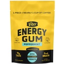 Viter Energy 60mg Caffeine Gum (Peppermint Flavor, 30 Pieces) - Sugar Free, Vitamin B3, B6, B9, B12, Zero Calories, Caffeinated Energy Chews, Nootropic Focus Supplement for Men & Women