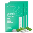 UPLIFE Focus & Energy Mints - 30 Count – Fast-Acting 40 mg Caffeine Gum with 80 mg L-Theanine & B12 – Sugar-Free & 100% Vegan – Caffeine Mints for Natural Energy Boost & Freshness