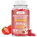 Μαγνήσιο Γλυκινικό Gummies 500mg - Συμπλήρωμα μαγνησίου με βιταμίνη Β6 για ενήλικες & Μαγνήσιο για παιδιά - Ήρεμο Μαγνήσιο για τον ύπνο, Mood, Μυική Υποστήριξη - Flavor Φράουλα, 60 Gummies