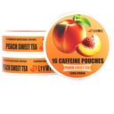 LyvWel 72mg Caffeine Energy Pouches | Natural Energy & Focus Supplement | 3-Pack – 16 Pouches Per Can | Fast-Acting, Guarana-Infused, No Crash (3 Pack, Peach Sweet Tea)