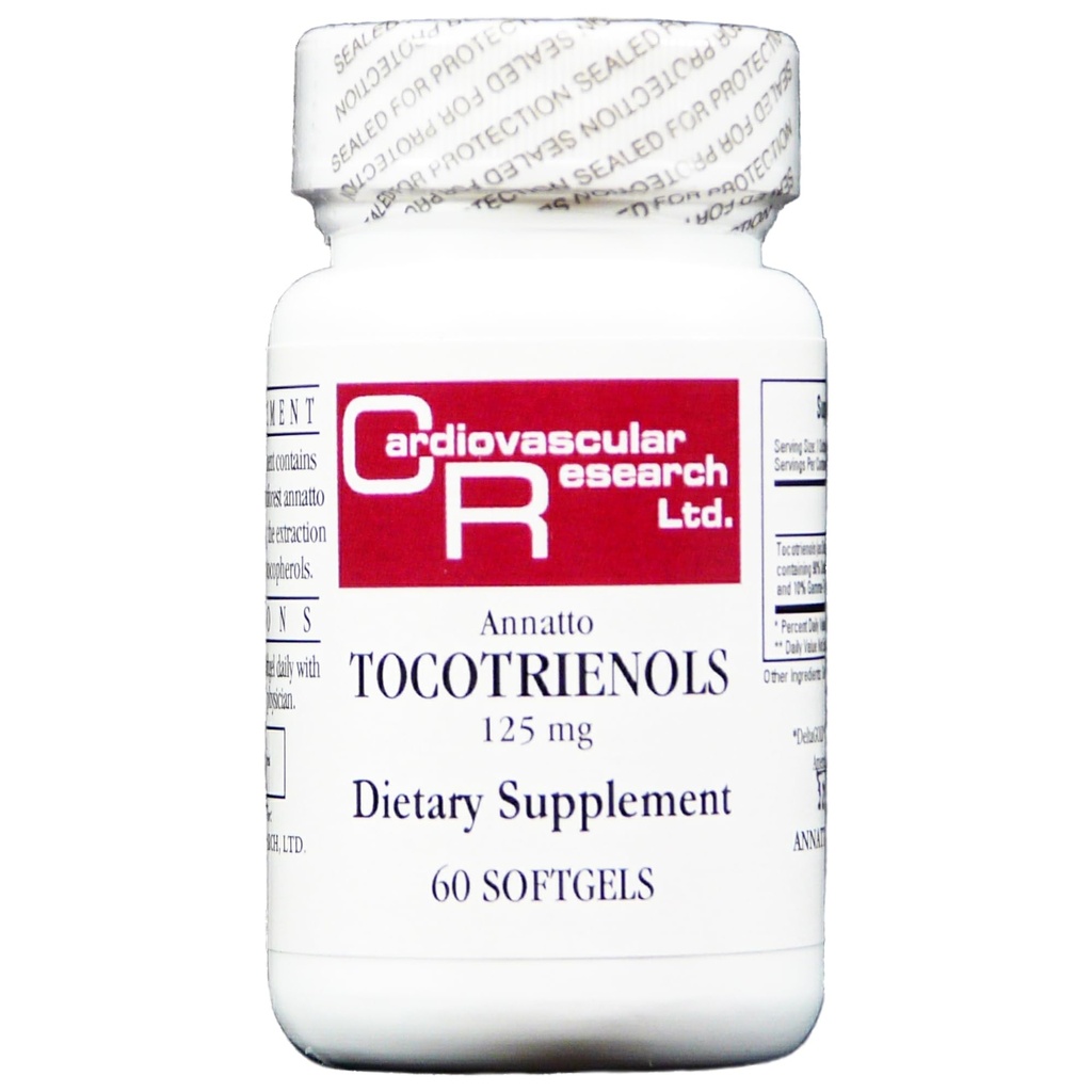 Cardiovascular Research Annatto Tocotrienols Vitamin E New Tamper Resistant Store and Ship Box 125 mg 60 Count