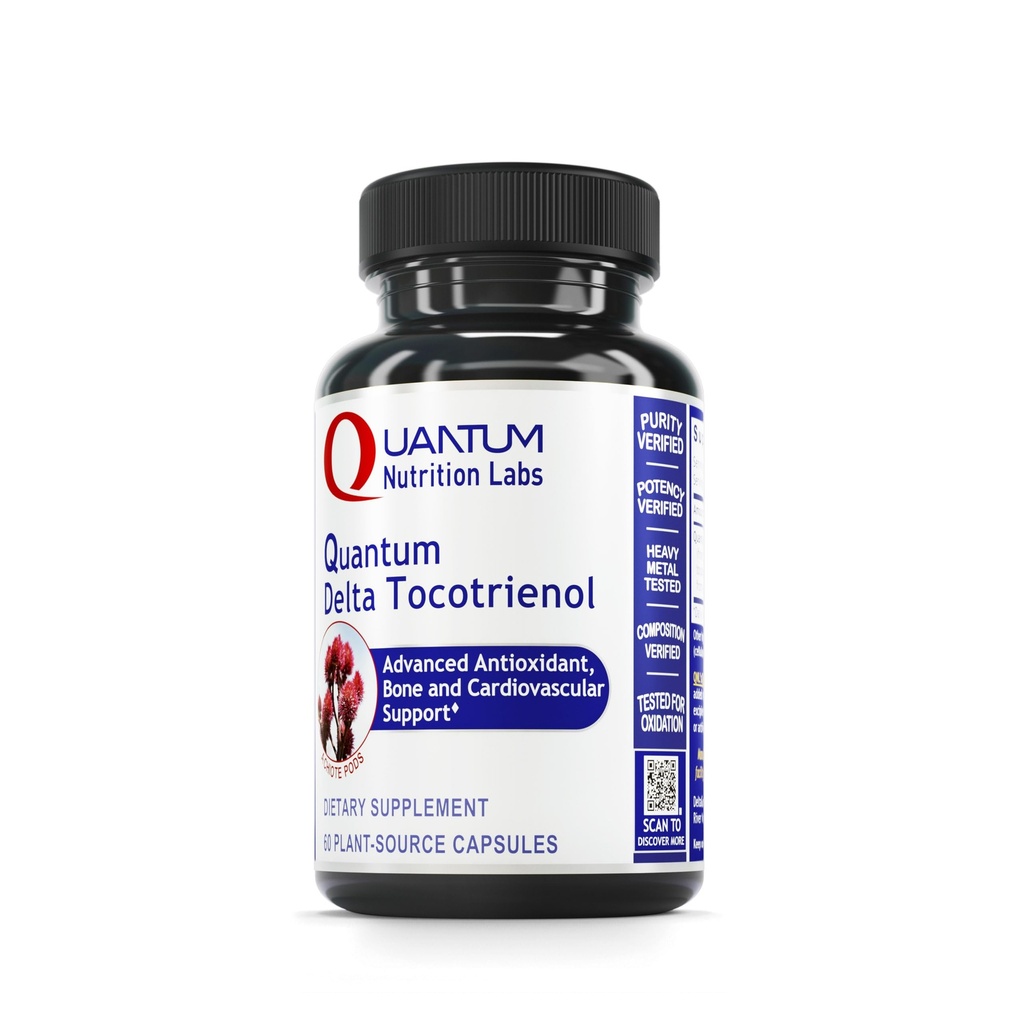 QNL Quantum Delta Tocotrienol - Vitamin E Tocotrienols Complex - Heart Health Supplement - Supports Liver & Bone Health - 60 Plant-Source Capsules