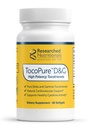 Researched Nutritionals TocoPure D&G - Vitamin E Tocotrienols - Annatto Tocotrienols Antioxidant Supplement with Delta + Gamma E for Heart Health, Lipid Metabolism & Cellular Support (60 Softgels)