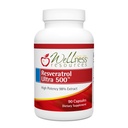 Wellness Resources Resveratrol Ultra 500 - High Potency 98% Trans-Resveratrol 500mg Per Capsule (90 Capsules) - Bioactive Resveratrol Supplement