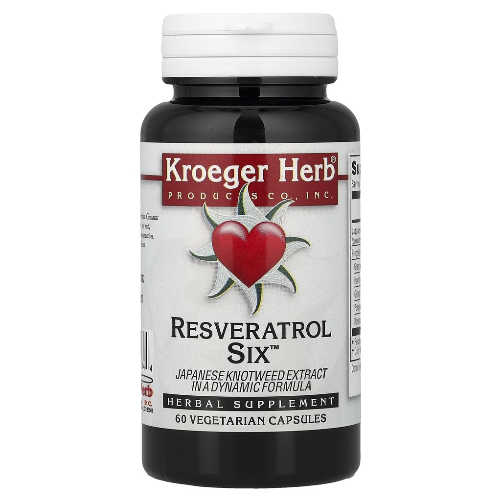KROEGER HERB RESVERATROL SIX HERBAL, 60 CAP
