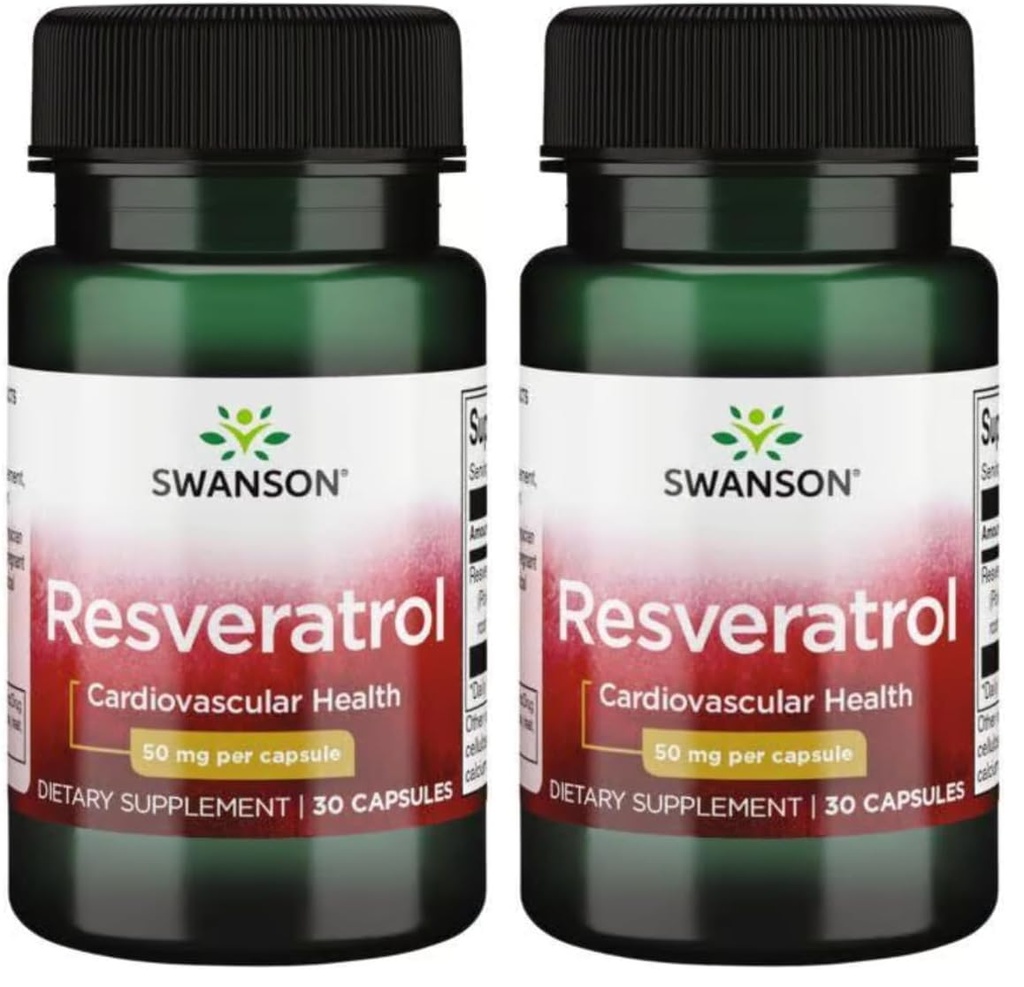 Swanson Resveratrol 50 50 Milligrams 30 Capsules (Pack of 2)