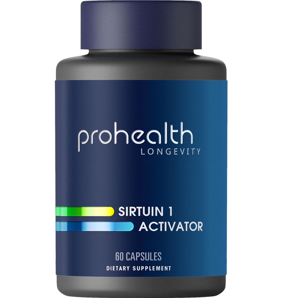 ProHealth Sirtuin 1 Activator | 60 Capsules | Resveratrol Combined with Pterostilbene Activates SIRT1 for Longevity & Cellular Support | Triple Lab-Tested, GMP-Manufactured in USA