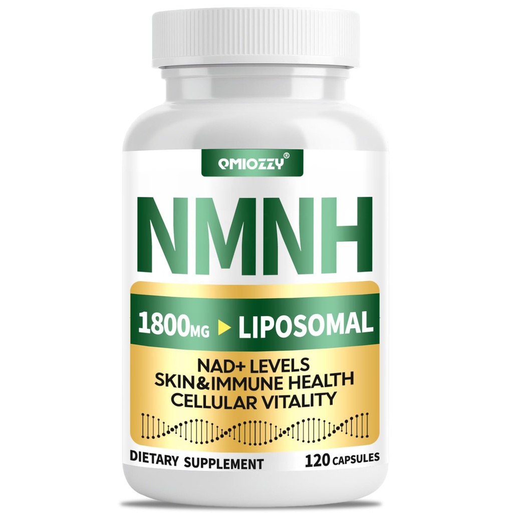 NMNH Supplement 1000mg - Nicotinamide Mononucleotide Alternative, Boost NAD+ with Liposomal Resveratrol & Nicotinamide Riboside NR, for Healthy Cellular, Aging, Energy, 120 Vegan Non-GMO Capsules