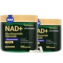 NAD+ Supplement with, Nicotinamide Riboside & Resveratrol 900mg – Anti-Aging Support for Women & Men, NMN Alternative, Vegan Non-GMO - 100 Capsules, 2 Pack