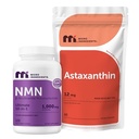 Micro Ingredients Astaxanthin 12mg with MCT Oil & NMN Complex 1000mg Bundle | Fresh Microalgae Source | 10-in-1 with Nicotinamide Mononucleotide, Resveratrol, Quercetin & More