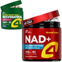 4Well Products Resveratrol, 90 Capsules + NAD Plus Supplement, 60 Capsules