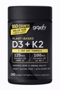Sports Vitamin D3 K2 with 5000iu of Plant-Based D3 & 100mcg of Vitamin K2 as MK-7, Non-GMO Verified & Vegan Certified - 160 Liquid Softgels