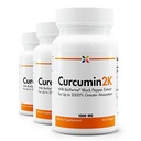 Stop Aging Now - Curcumin2K Formula with Bioperine - Brain & Heart Health, Antioxidants & Joint Health Support - Turmeric & Black Pepper Extract - 60 Vcaps (3 Bottle Multi-Pack)