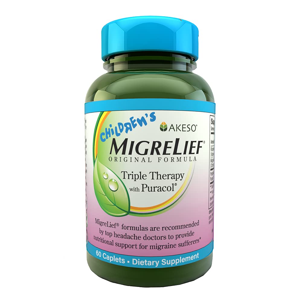Παιδική MigreLief® - Τριπλή Θεραπεία με PuracolTM - Διατροφική Υποστήριξη Παιδιατρικής Ημικρανίας - 60 Caplets/1 Μήνας Προμήθεια