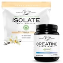 Μύες Feast Creatine Monohydrate & Grass-Fed Whey Isolate Bundle – 2lb Creatine + 5lb Vanilla Whey Isolate – Καθαρή μυϊκή ανάπτυξη & υποστήριξη αποκατάστασης