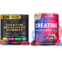 Creatine Monohydrate Gummies for Men & Women, 9000MG Creatine Gummies Sugar Free - BCAA 2:1, B12 B6 for Boost Strength, Focus & Endurance, Vegan, Non-GMO