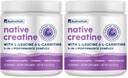 NativePath Creatine Monohydrate Powder με L-λευκίνη & L-Καρνιτίνη - Muscle Building Supplement for Men & Women - 30 Services (Pack of 2)