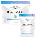 Μύες Creapure Creatine Monohydrate Feast - Unflaved 500g (x1) και Isolate Whey Protein Powder - Unflaved 5lb (x1) - Ανάκτηση μυών και την απόδοση Bundle