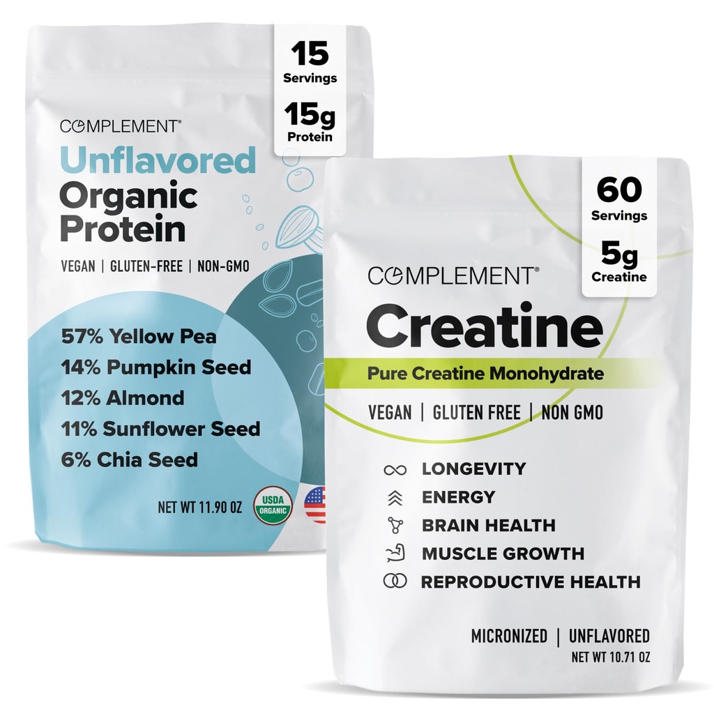 Συμπλήρωση Άγευστη Πρωτεΐνη & Creatine Bundle – Plant-based Protein Powder και Creatine Monohydrate για ενισχυμένη μυϊκή απόδοση