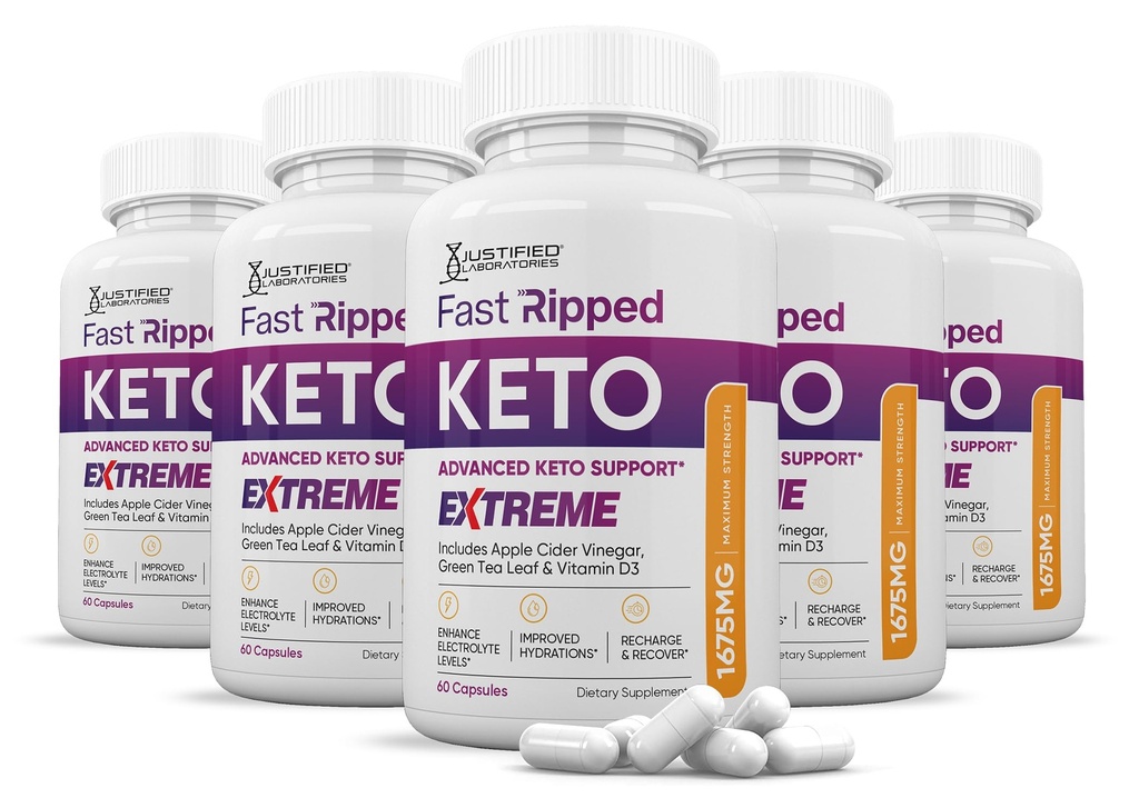 (5 Pack) Fast Riped Keto ACV Extreme Pills 1675MG Keto Υποστήριξη Blend Κάψουλα Εναλλακτική για Keto ACV Gummies Formulated Apple Cider Vinegar Extra Virgin Olive Oil Powder Πράσινο φύλλο τσαγιού 300 κάψουλες