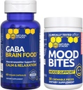 ΦΥΣΙΚΑ ΣΤΑΧΥΔΙΑ Mood Bites + GABA Brain Food Bundle - Υποστηρίζει χαλάρωση και βελτιωμένη διάθεση* - 90 Σύνολο κομμάτια
