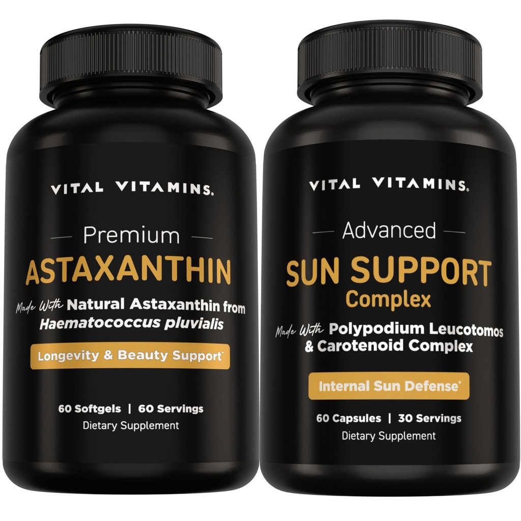 Vital Vitamins Astaxanthin + Sun Support Capsules