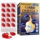 Fish Oil Omega-3 Supplement, Blister Pack,85% rTG High Absorption Omega-3 1020mg with High-Purity EPA DHA-Norwegian Fish Oil, Manufactured in New Zealand,60 Softgels-5 Star IFOS
