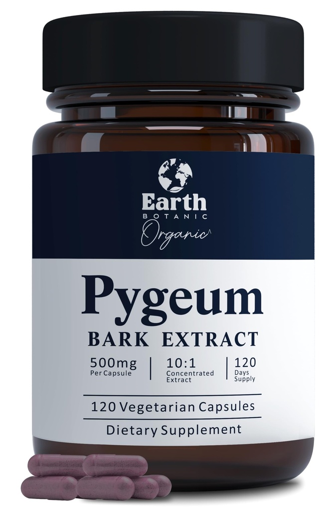 Pygeum Bark Extract 500mg 120 κάψουλες - βοτανικό συμπλήρωμα υποστηρίζει την υγεία του προστάτη, της ουροδόχου κύστης και του ουροποιητικού - ανδρικό συμπλήρωμα υγείας (χορτοφαγική, μη ΓΤΟ) 4 μήνες προσφοράς