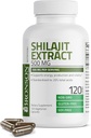 Bronson Shilajit Extract 500 MG ανά υπηρεσία, υποστηρίζει την παραγωγή ενέργειας & ζωτικότητα, Τυποποιημένη σε 20% συνολικά οξέα, μη ΓΤΟ, 120 κάψουλες χορτοφάγων