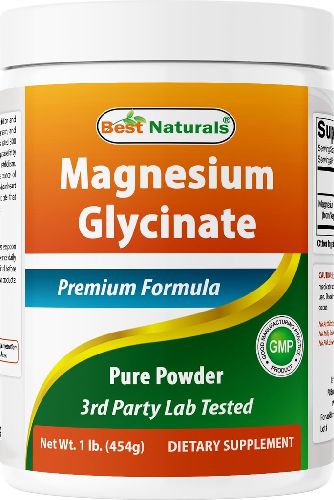 Best Naturals Γλυκινικό μαγνήσιο σε σκόνη - 1 λίρα (1 LB (πακέτο του 1))