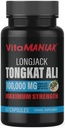 Longjack Tongkat Ali Capsules for Men, Root Extract & Turkesterone, Herbal Supplement for Men's Health & Muscle Growth, Dietary, High Potency 100:1 Extract 1000mg Per Serving, 60 Capsules