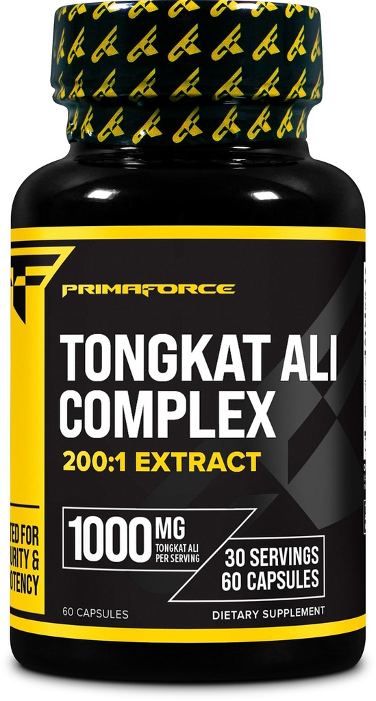 Primaforce Tongkat Ali (1000 MG) 60 Capsules - 200:1 Extract Complex, 30 Servings