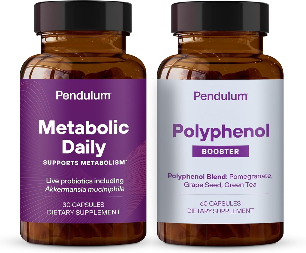 Pendulum Metabolic Daily & Polyphenol Booster Bundle - ιδιοταγές συμπλήρωμα Akkermansia Probiotic Blend για τη βελτίωση του μεταβολισμού & Cardio υγεία