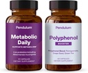 Pendulum Metabolic Daily & Polyphenol Booster Bundle - Proprietary Akkermansia Probiotic Supplement Blend for Improving Metabolism & Cardio Health
