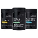 Sports Research® Vegan Supplements Pack - Vegan Omega-3 Fish Oil Alternative from Algae Oil + Vitamin D3 + K2 + Magnesium Glycinate