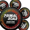 Primal Roar Mango Shine - Stimulant-Free Deep Focus Nootropics Pouches | Lion’s Mane + Cognizin Citicoline + Huperzine A | Nicotine and Caffeine-Free | 20 Pouches Per Can (100 Total in 5-Pack)