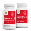 Terry Φυσικά Sucontral D - B-Complex & Folate συμπλήρωμα - Υδατάνθρακες Μεταβολισμός Υποστήριξη - Βιταμίνη & Ορυκτό συμπλήρωμα με ψευδάργυρο & Χρώμιο - 60 κάψουλες (πακέτο του 2)