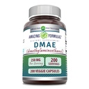Amazing Formulas DMAE Supplement | 250 Mg | Veggie Capsules | Non-GMO | Gluten-Free | Made in USA (1 Pack, 200 Count)