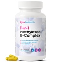 Methylated B-Complex Vitamins - Complete Bioactive Methyl B-Vitamins B12 B6 B9 5-MTHF for Energy Heart Brain & Methylation - Women Men Bio Active Nutrients MTHFR Multivitamins Support