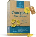 Testa Omega 3 συμπλήρωμα - 250mg DHA από Algae Oil - Vegan Omega 3 - Υποστηρίζει τον εγκέφαλο, τα μάτια και την κοινή υγεία - Όχι από τα ψάρια, καθαρό κάψουλες Algae - Δύο μήνες προσφοράς