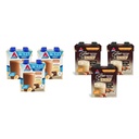 Atkins Chocolate Banana Protein Shake, 15g Protein & Café Caramel Iced Coffee Protein Shake, 15g Protein, Low Glycemic, 3g Net Carb, 1g Sugar, Keto Friendly