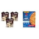 Atkins Iced Coffee Vanilla Latte Protein Shake with 15g Protein, 4g Net Carb, 1g Sugar and Atkins Peanut Butter Protein Cookie with 10g Protein, 3g Net Carb, 1g Sugar, Keto Friendly, Low Glycemic, Rich in Fiber