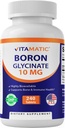 Vitamatic Chelated Boron (ως Γλυκινικό) 10mg 240 δισκία - Υποστηρίζει την ισορροπία ορμονών, την υγεία των οστών & τον συνδετικό ιστό